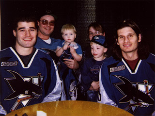 with Mike Ricci and Patrick Marleau